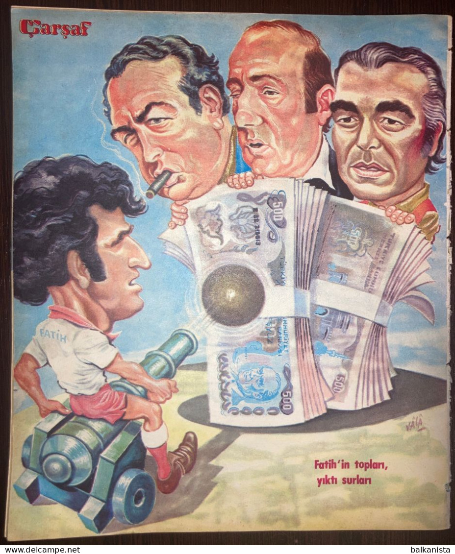 TURKISH COMIC MAGAZINE CARSAF Muhammad Ali Clay Circumcision 1976 Zeki Muren - BD & Mangas (autres Langues)