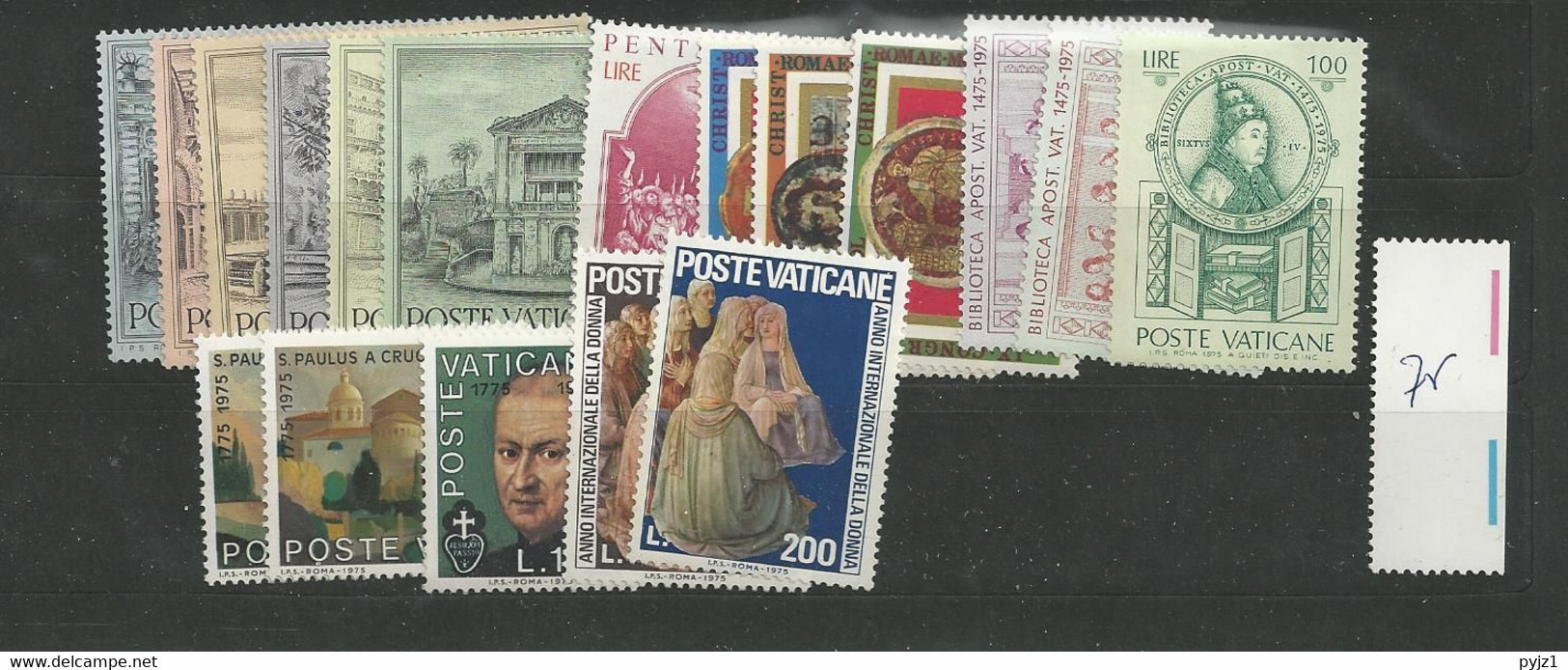 1975 MNH Vaticano, Vatikanstaat, Year Collection, Postfris** - Années Complètes