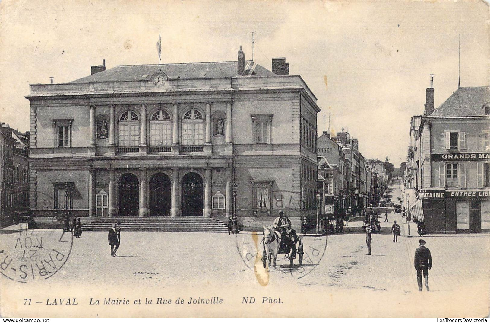 FRANCE - 53 - Laval - La Mairie Et La Rue De Joinville - Carte Postale Ancienne - Laval