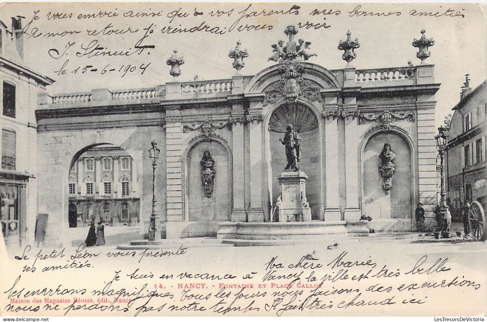 FRANCE - 54 - Nancy - Fontaine Et Place Callot - Carte Postale Ancienne - Nancy