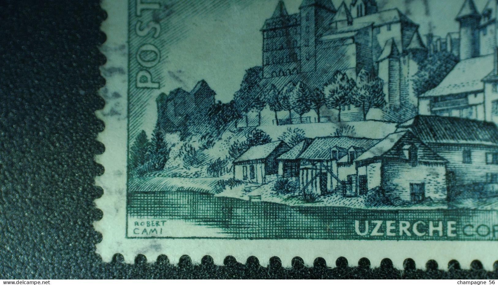 VARIETES SCANNEE 8 FRANCE 1955 N° 1040 UZERCHE OBLITEREE - Oblitérés