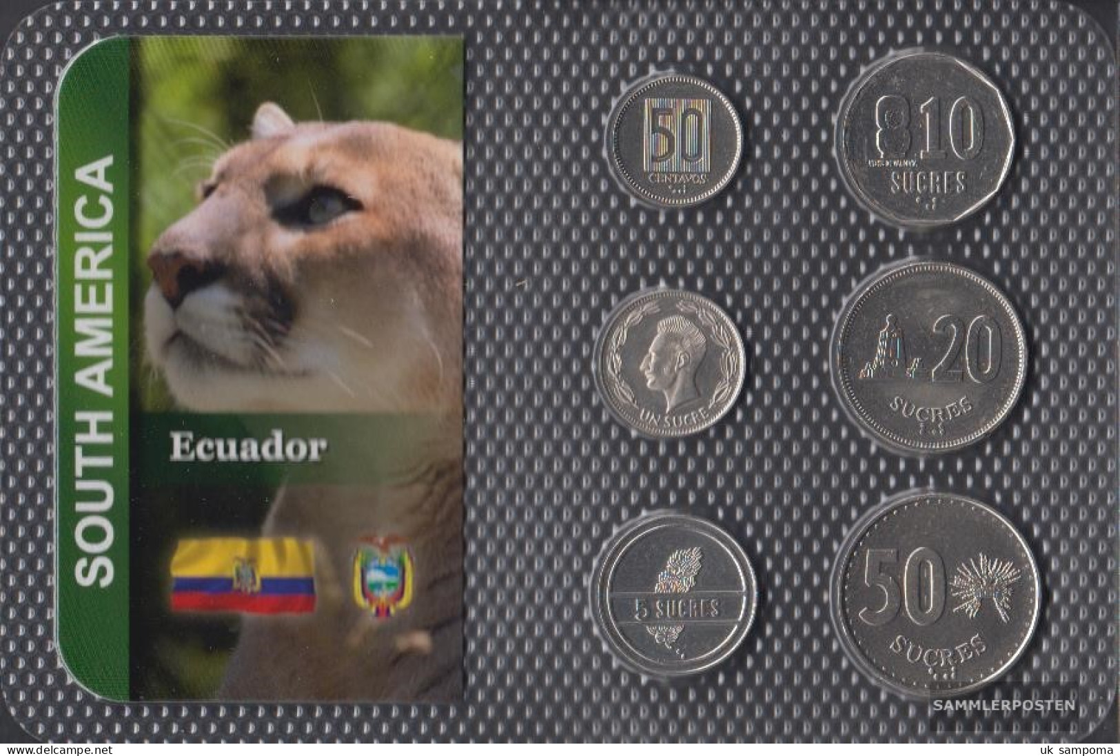 Ecuador Stgl./unzirkuliert Kursmünzen Stgl./unzirkuliert From 1988 50 Centavos Until 50 Sucres - Equateur