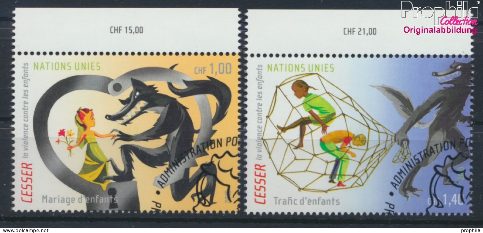 UNO - Genf 920-921 (kompl.Ausg.) Gestempelt 2015 Gegen Gewalt Gegen Kinder (10073332 - Used Stamps