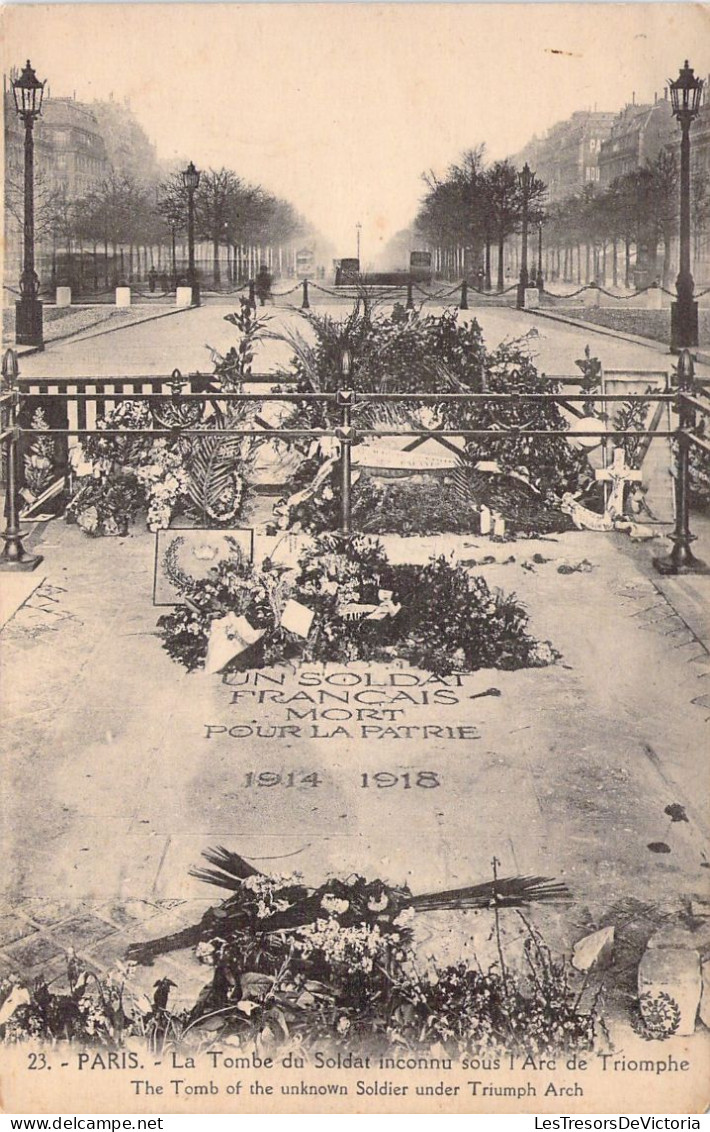 FRANCE - 75 - PARIS - La Tombe Du Soldat Inconnu Sous L'Arc De Triomphe - Carte Postale Ancienne - Other Monuments