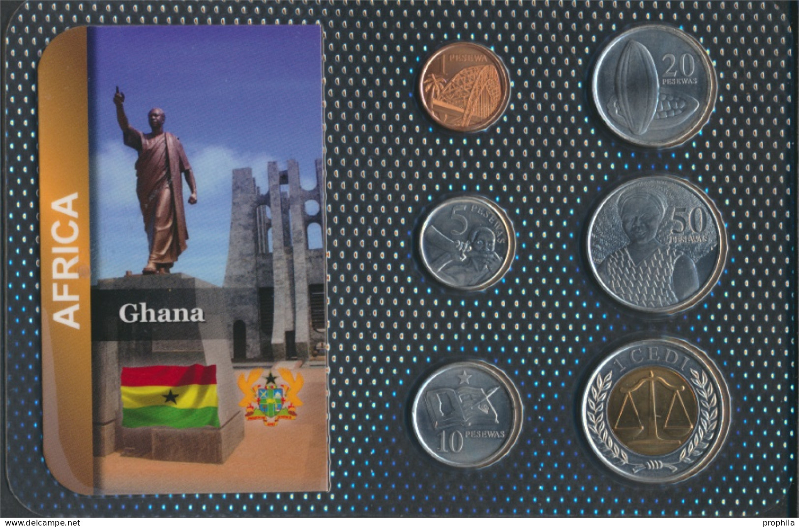Ghana 2007 Stgl./unzirkuliert Kursmünzen 2007 1 Pesewas Bis 1 Cedi (10091461 - Ghana