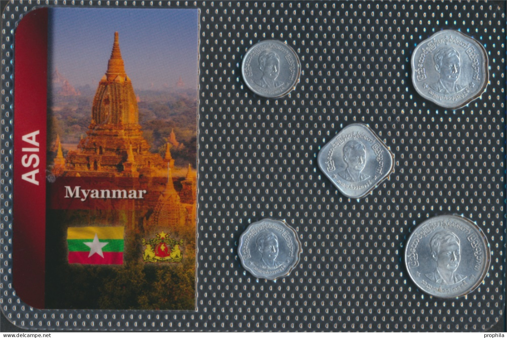Myanmar 1966 Stgl./unzirkuliert Kursmünzen 1966 1 Pyas Bis 50 Pyas (10091276 - Myanmar