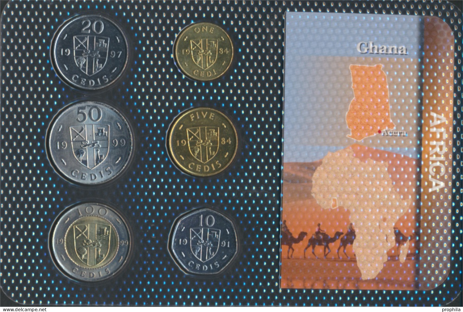 Ghana Stgl./unzirkuliert Kursmünzen Stgl./unzirkuliert Ab 1984 1 Cedis Bis 100 Cedis (10092176 - Ghana