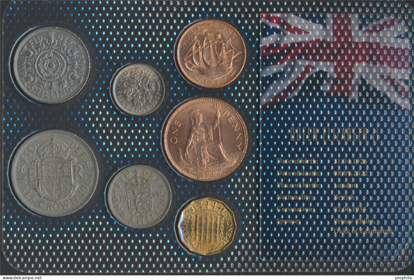 Großbritannien Vorzüglich Kursmünzen Vorzüglich Ab 1953 1/2 Pence Bis 1/2 Crown (10092278 - Mint Sets & Proof Sets