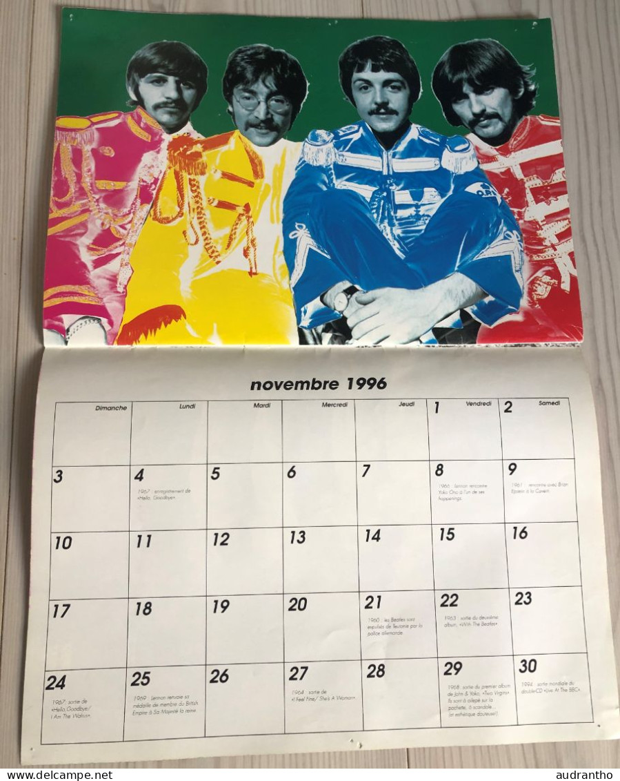 Calendrier promo canal+ 1996 THE BEATLES - Rock-folk