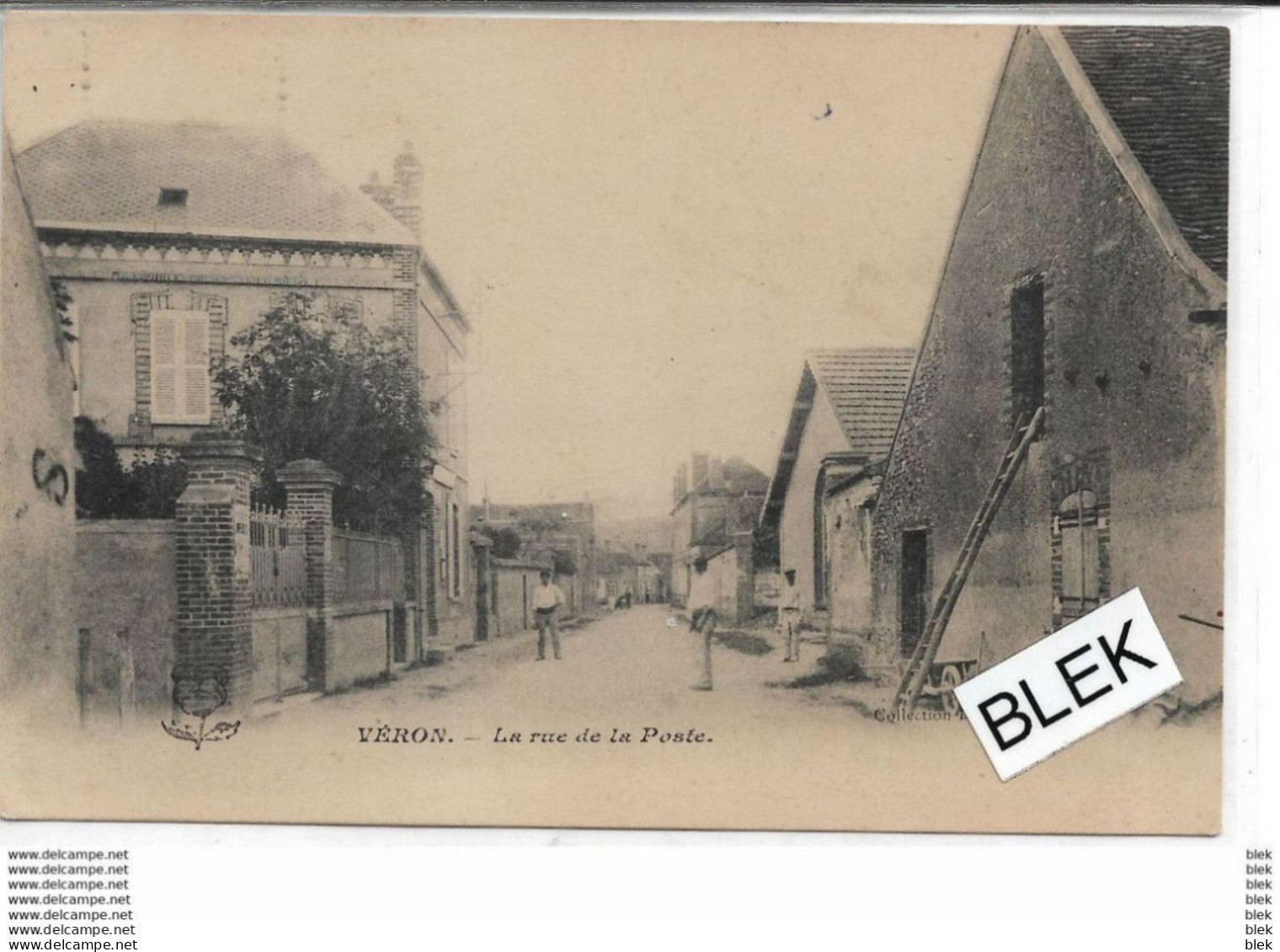 89 . Yonne .  Véron  : La Rue De La Poste . - Veron