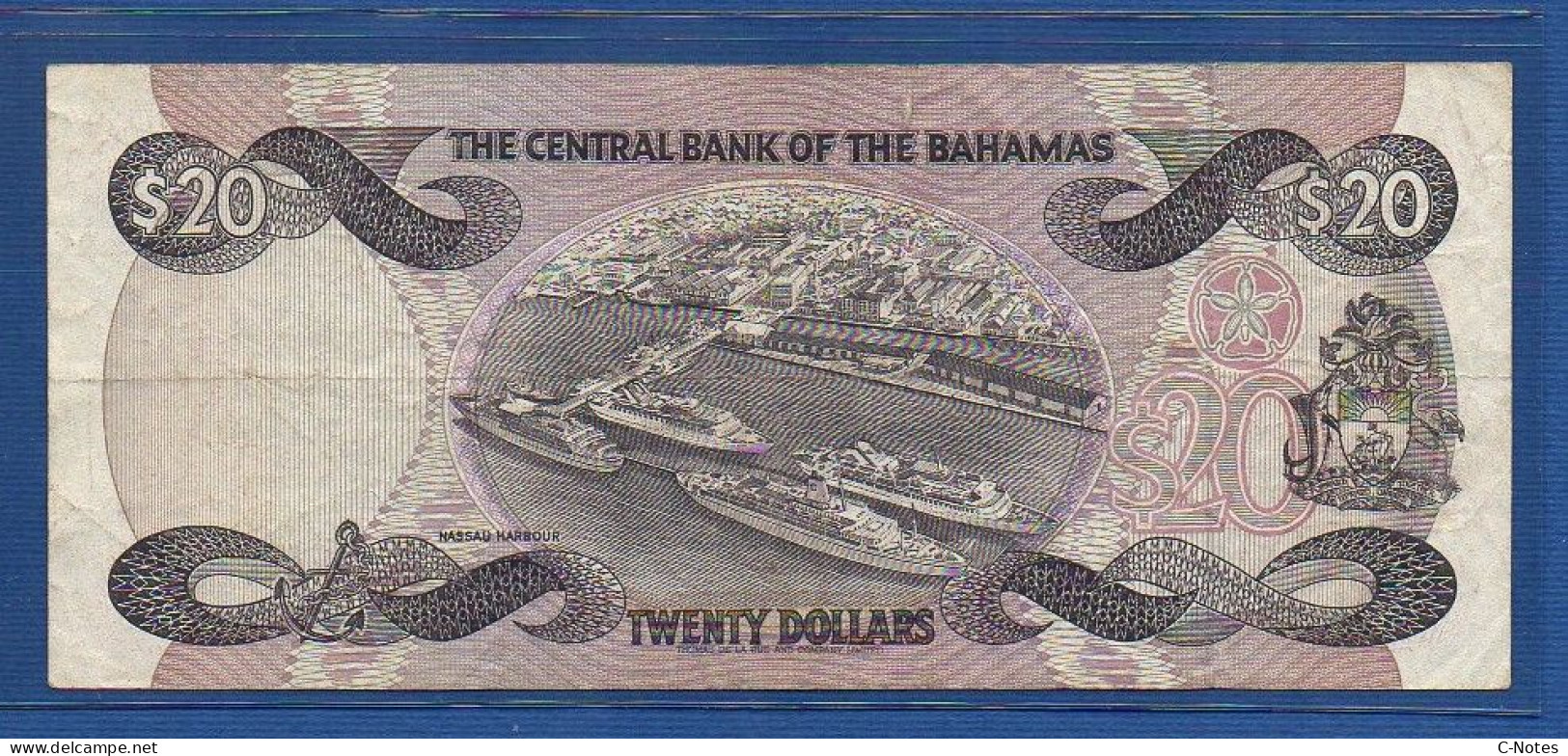 BAHAMAS - P.47b – 20 Dollars L. 1974 (1984) F/VF, S/n G545854 - Bahama's