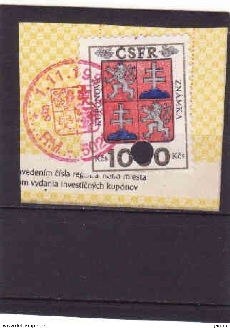 Slovakia - ČFFR  1994, Kuponová Známka 1 000 Kčs, Used - Autres & Non Classés