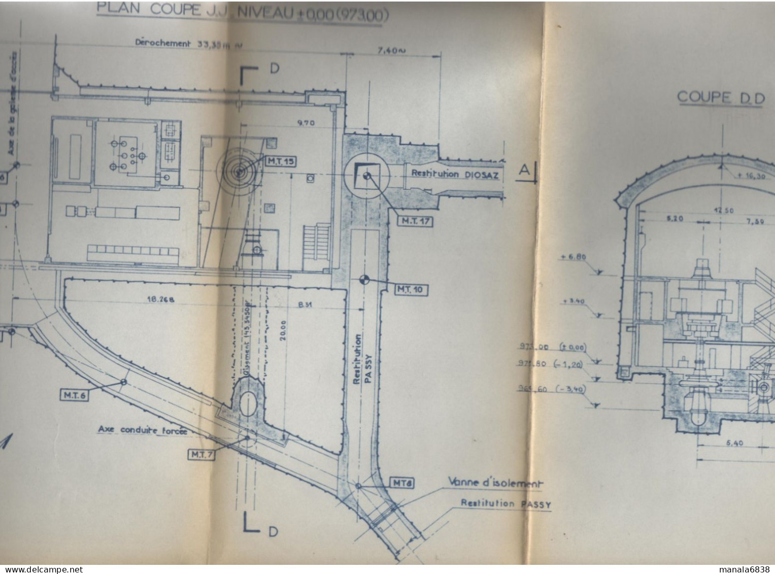 EDF Hydraulique Chute De Montvauthier PROJET 1965 - Travaux Publics