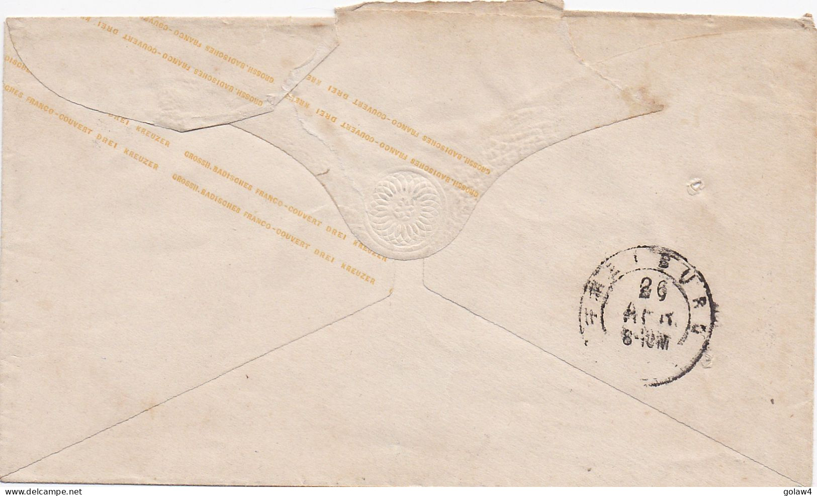 32852# BADEN WURTTEMBERG Obl SULZBURG Pour FREYSBURG ENTIER POSTAL GANZSACHE BADE WURTEMBERG - Postal  Stationery