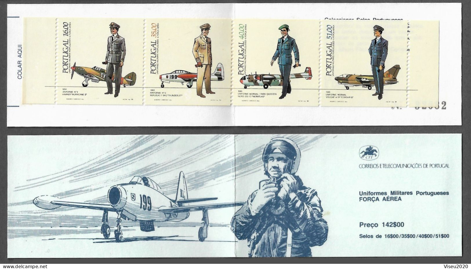 Portugal Booklet  Afinsa 30 - 1984 Portuguese Military Uniforms - AIR FORCE MNH - Booklets