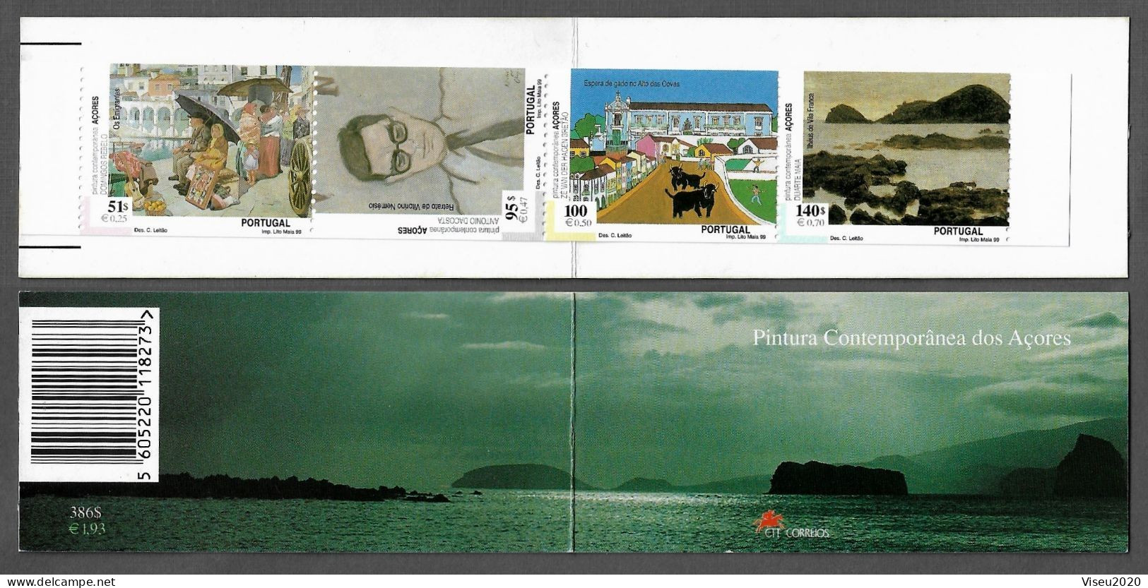 Portugal Booklet  Afinsa 116 - AZORES 1999 Paintings MNH - Markenheftchen