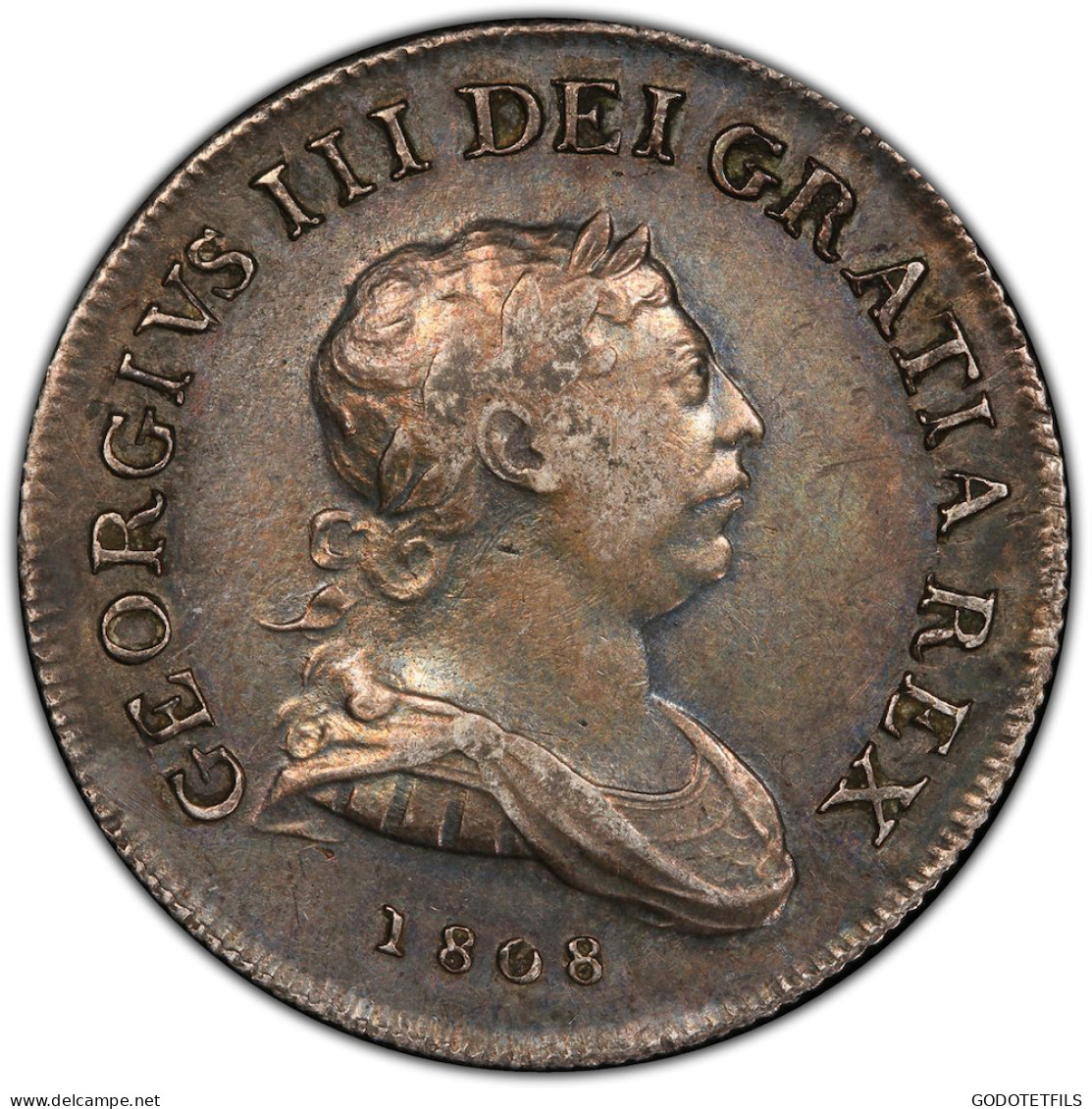 Monnaie Gradée PCGS XF45 : Royaume-Uni Georges III 30 Pence 1808 Banque DIrlande - Sonstige & Ohne Zuordnung