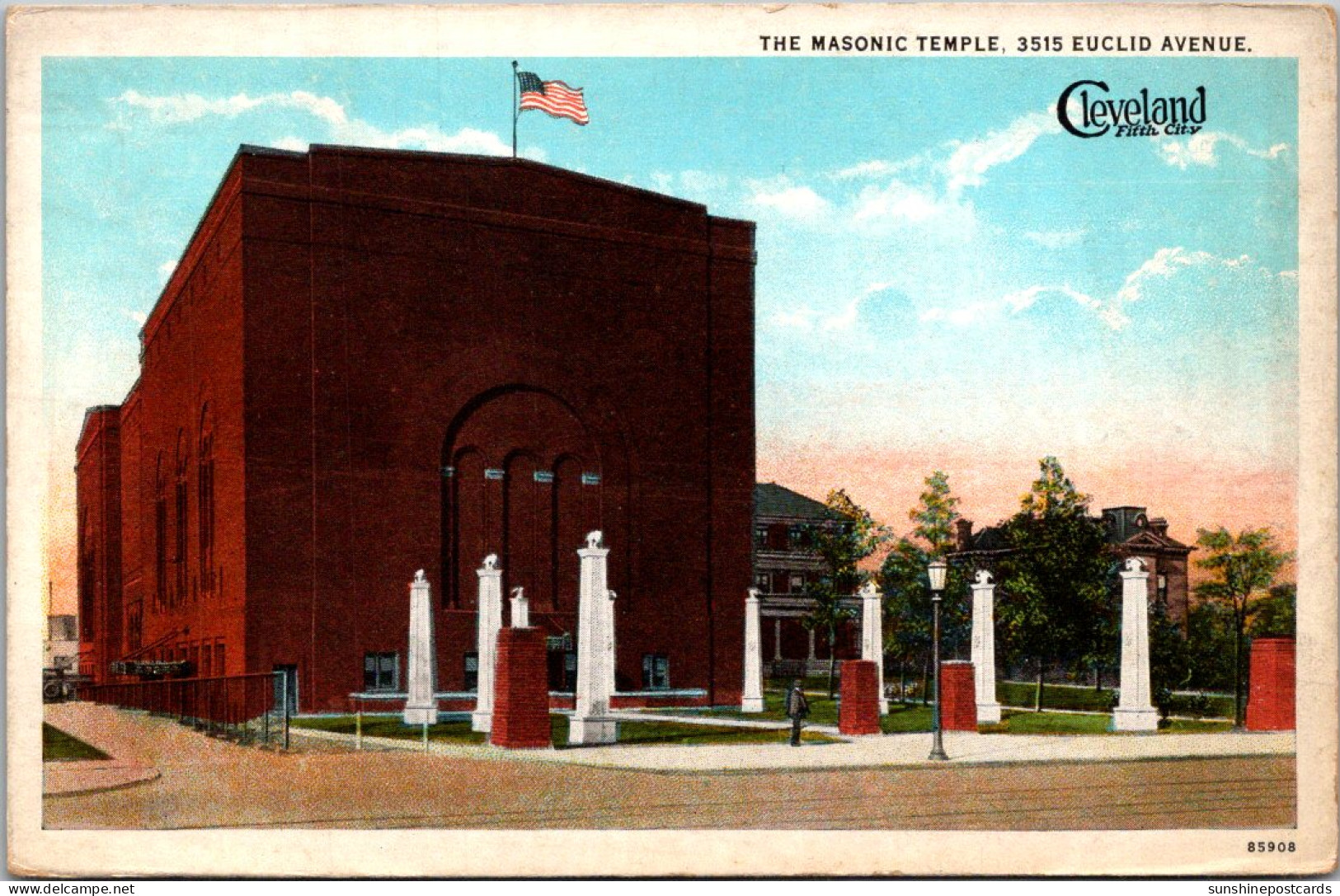Ohio Cleveland Masonic Temple Curteich - Cleveland