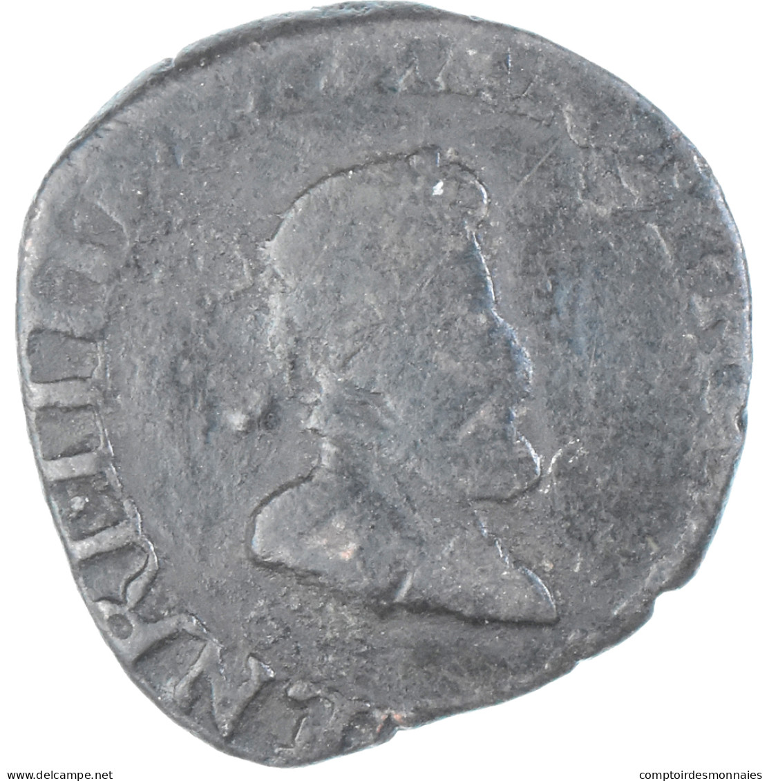 Monnaie, France, Henri IV, Double Tournois, 1593, B+, Cuivre - 1589-1610 Henri IV Le Vert-Galant