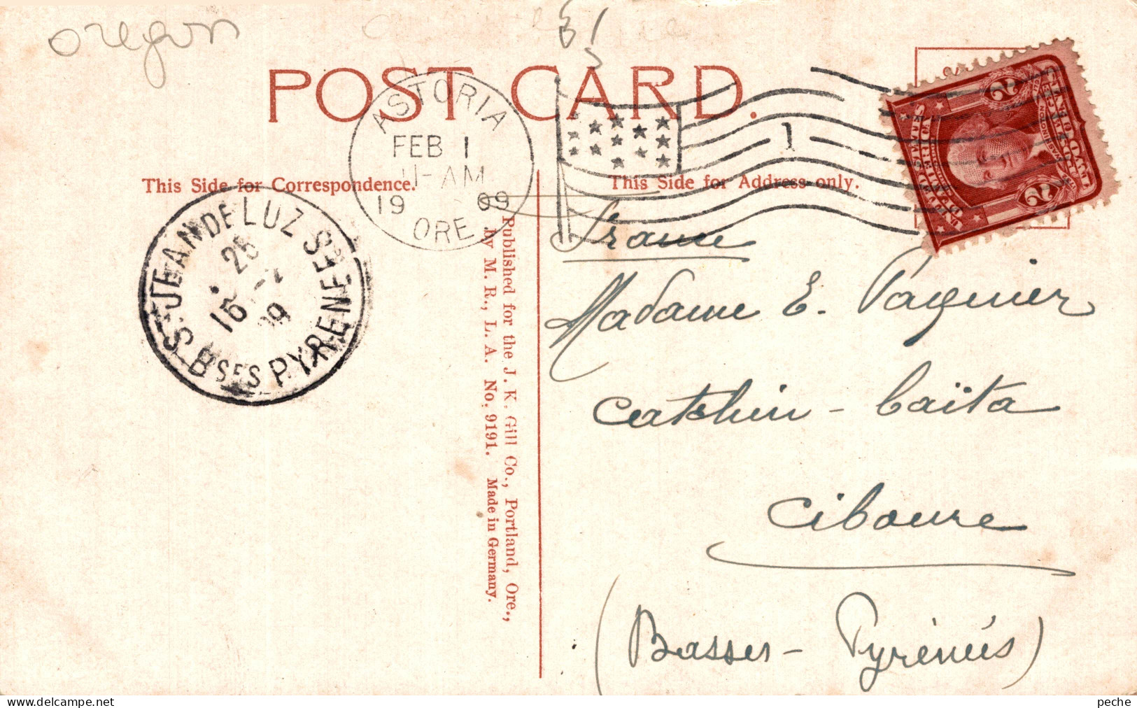 N°104247 -old Card -Fith Street And Post Office Portland- - Otros & Sin Clasificación