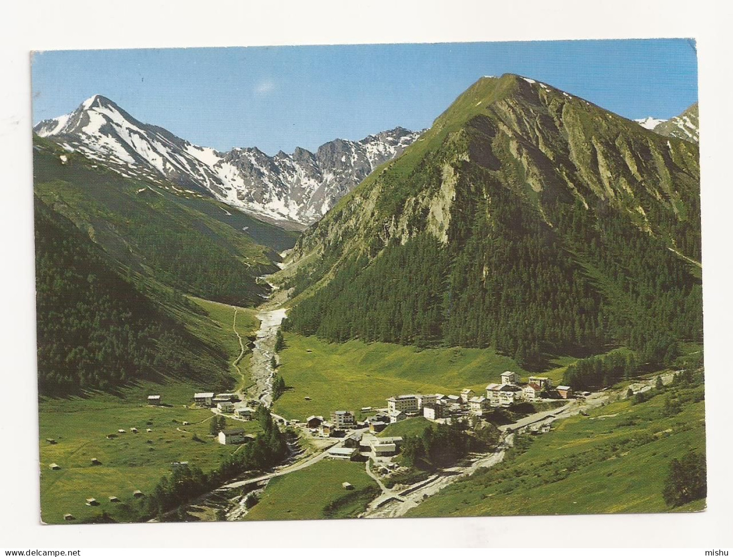 SH1 - Postcard - Switzerland - Samnaun 1850 M Mit Muttler 3298 M, Circulated 1974 - Samnaun