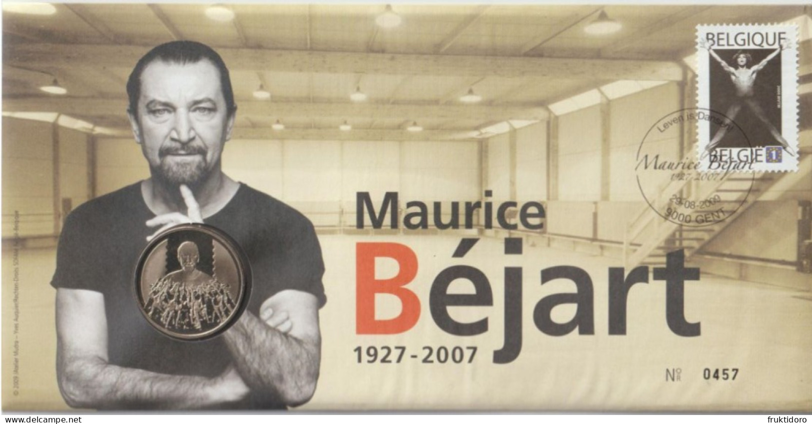 Belgium Numisletter 2009 Life Is Dancing - Mi 3974 Tribute To Maurice Béjart - Commemorative Cover - Numisletters