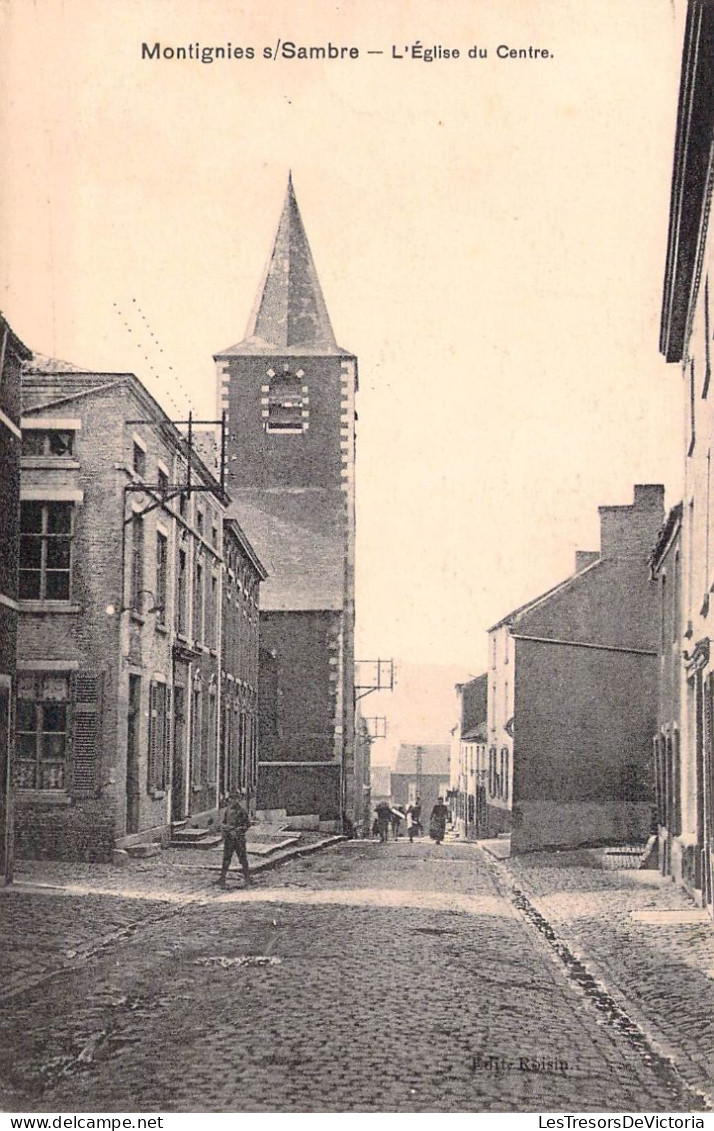 BELGIQUE - MONTIGNIES SUR SAMBRE - L'église Du Centre - Edit Roisin - Carte Postale Ancienne - Altri & Non Classificati