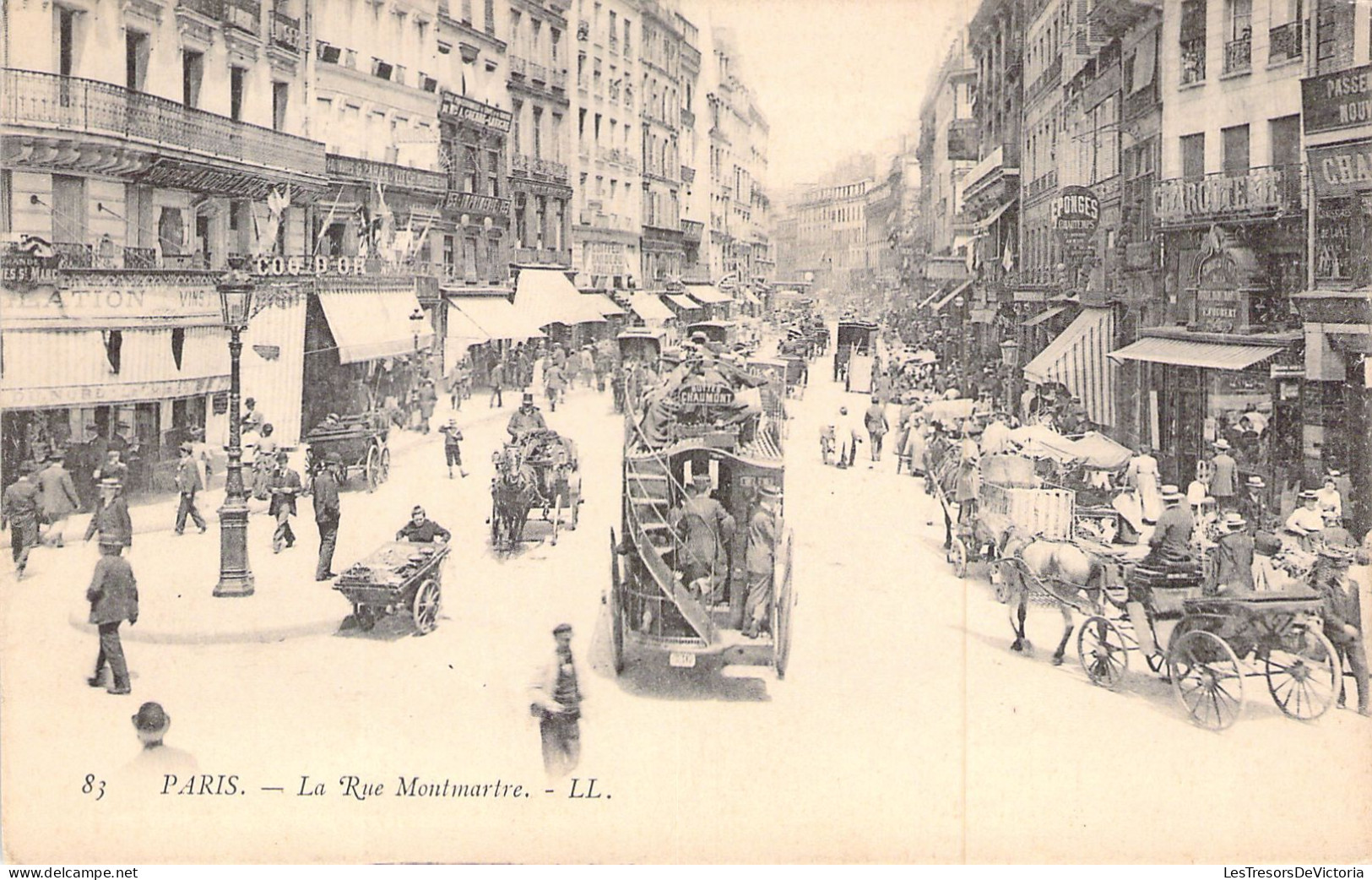 FRANCE - 75 - PARIS - La Rue Montmartre - Carte Postale Ancienne - Other Monuments