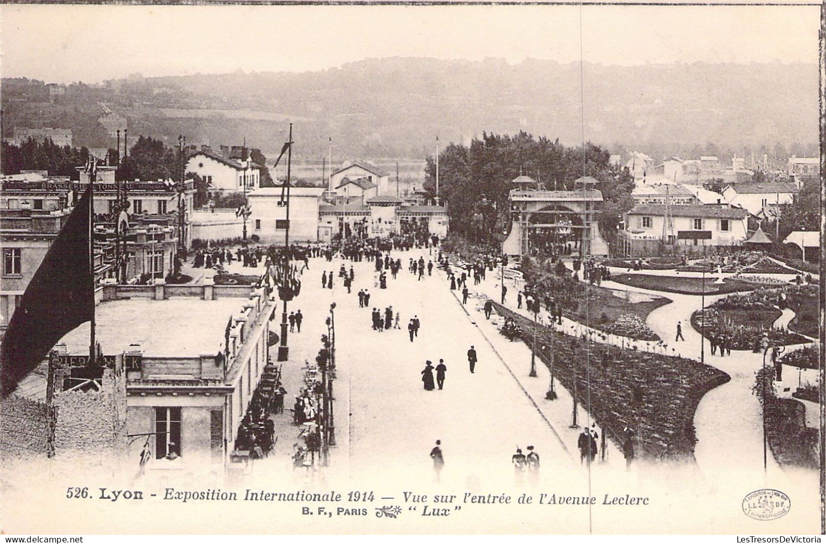 FRANCE - 69 - LYON - Exposition Internationale 1914 - C CARNET - Vue Sur L'entrée Avenue LECLER - Carte Postale Ancienne - Otros & Sin Clasificación