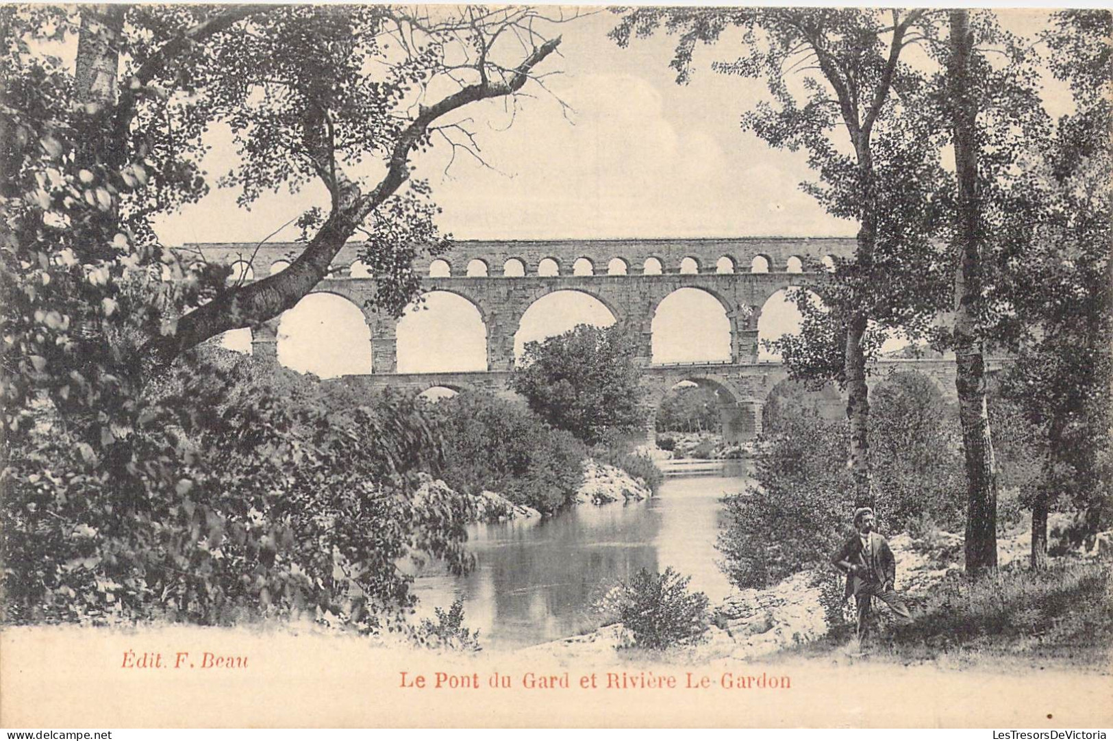 FRANCE - 30 - Le Pont Du Gard Et Rivière Le Gardon - Carte Postale Ancienne - Autres & Non Classés