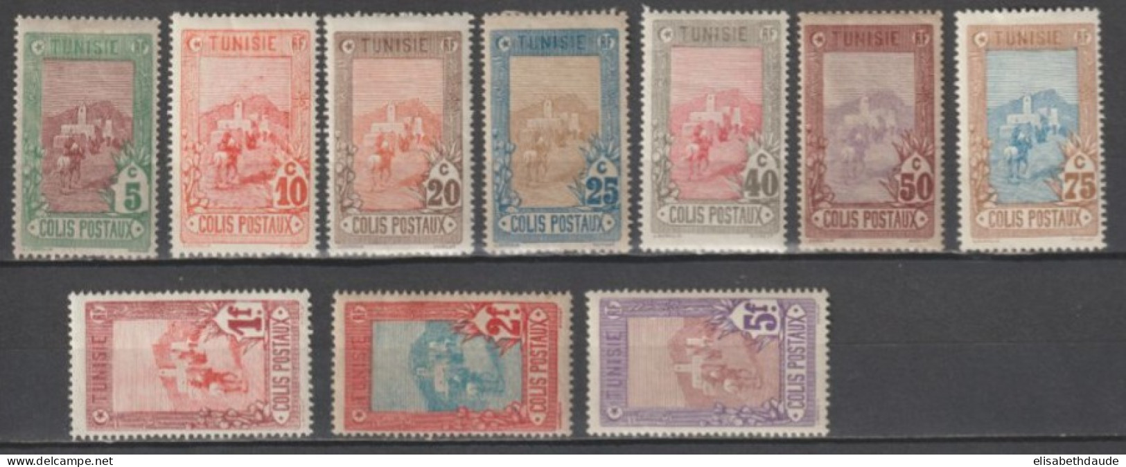 TUNISIE - 1906 - COLIS-POSTAUX - SERIE COMPLETE - YVERT 1/10 * MLH  - COTE = 80 EUR. - - Neufs