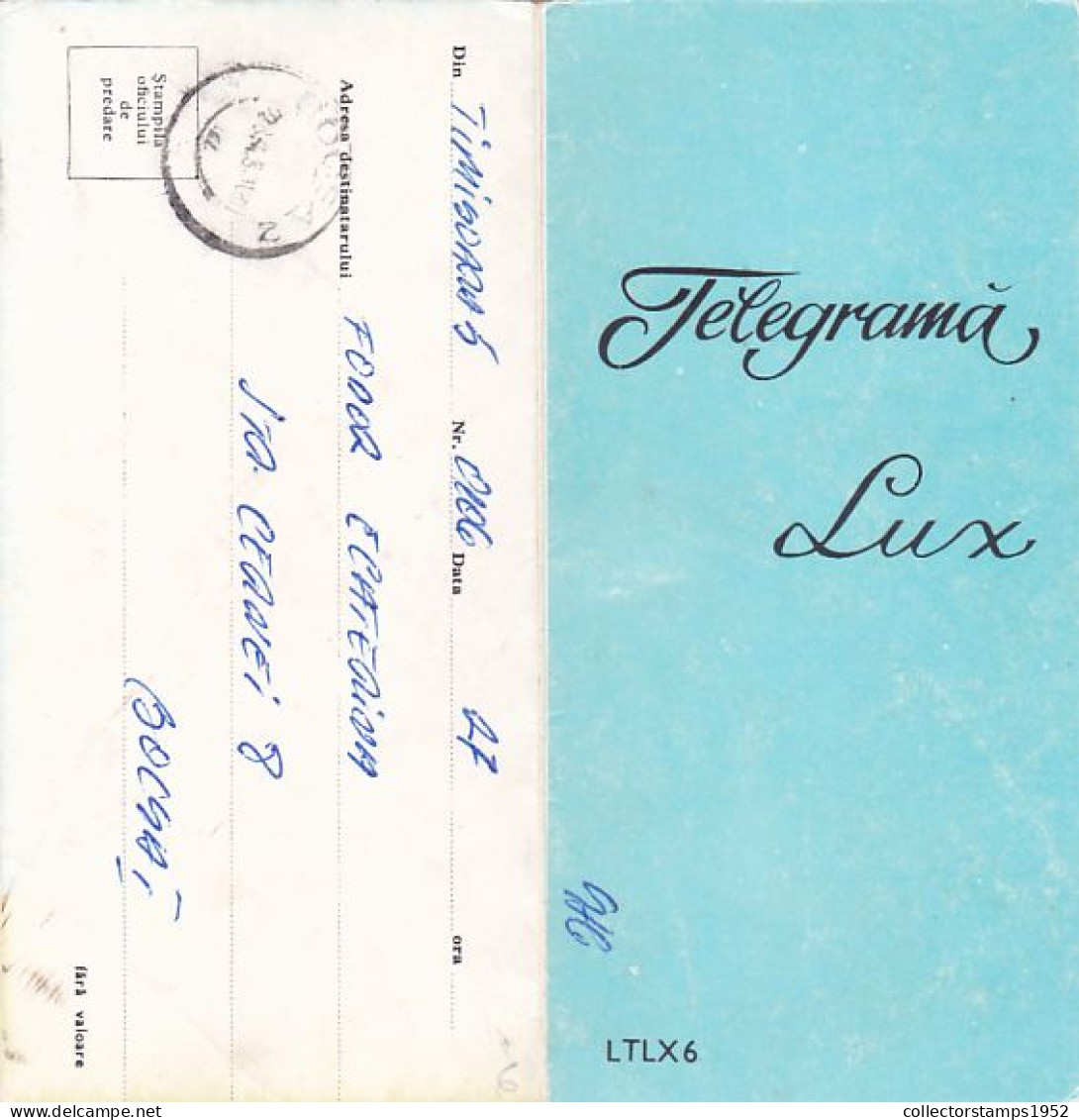 SWALLOWS, VIOLETS FLOWERS, BASKET, LUXURY TELEGRAM, TELEGRAPH, 1983, ROMANIA - Telégrafos