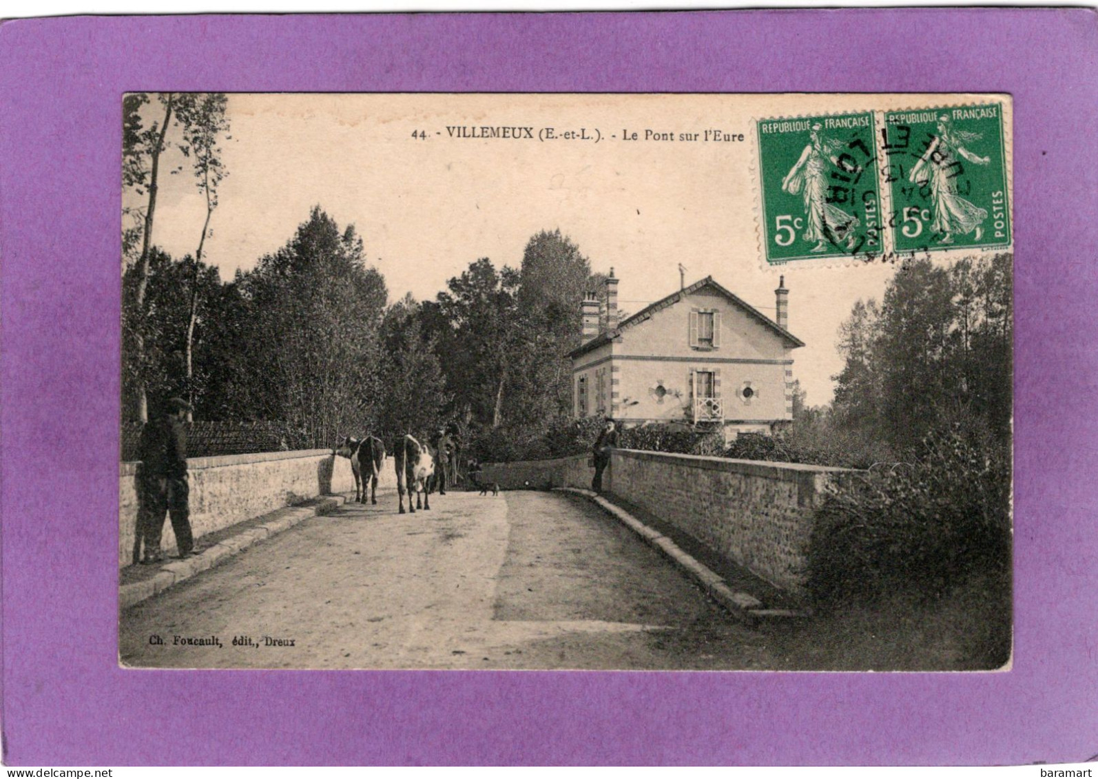 28 VILLEMEUX Le Pont Sur L'Eure Vaches - Villemeux-sur-Eure