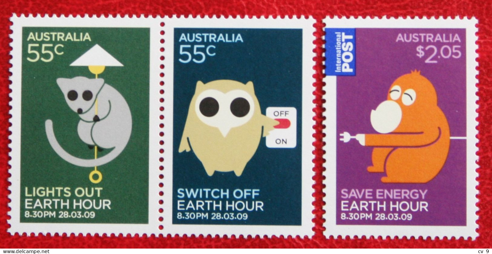 Energy Saving EARTH HOUR 2009 Mi 3163-3165 Yv 3037-3039 POSTFRIS MNH ** Australia Australien Australie - Mint Stamps