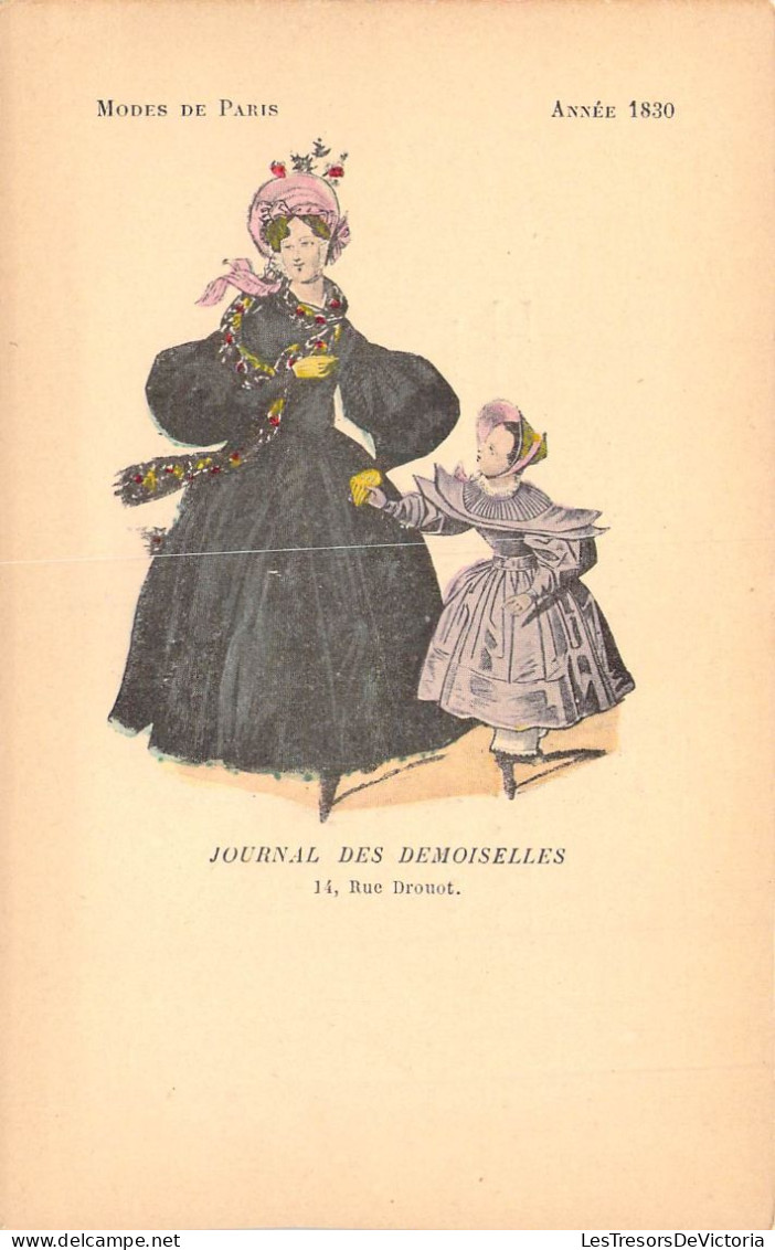 ILLUSTRATEURS NON SIGNES - Journal Des Demoiselles - Mode De Paris - Année 1830 - Carte Postale Ancienne - Ohne Zuordnung