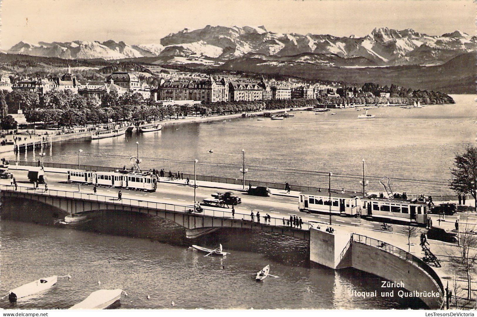 SUISSE - Zürich - Utoquai Und Quaibrücke - Carte Postale Ancienne - Zürich