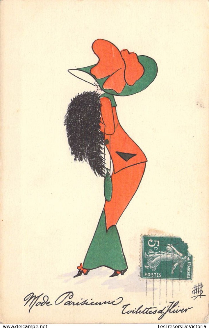 ILLUSTRATEURS NON SIGNES - Mode Parisienne - Toilettes D'Hiver - Carte Postale Ancienne - Sin Clasificación