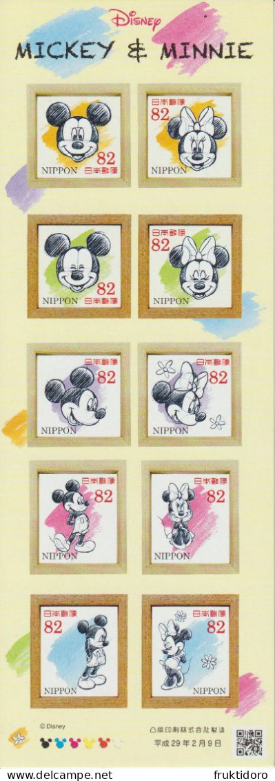 Japan Mi 8372-8381 Disney Characters - Mickey Mouse & Minnie Mouse 2017 ** - Blocchi & Foglietti