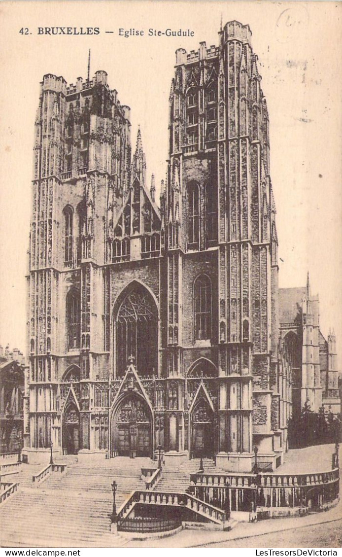 BELGIQUE - Bruxelles - Eglise Ste Gudule - Carte Postale Ancienne - Otros & Sin Clasificación