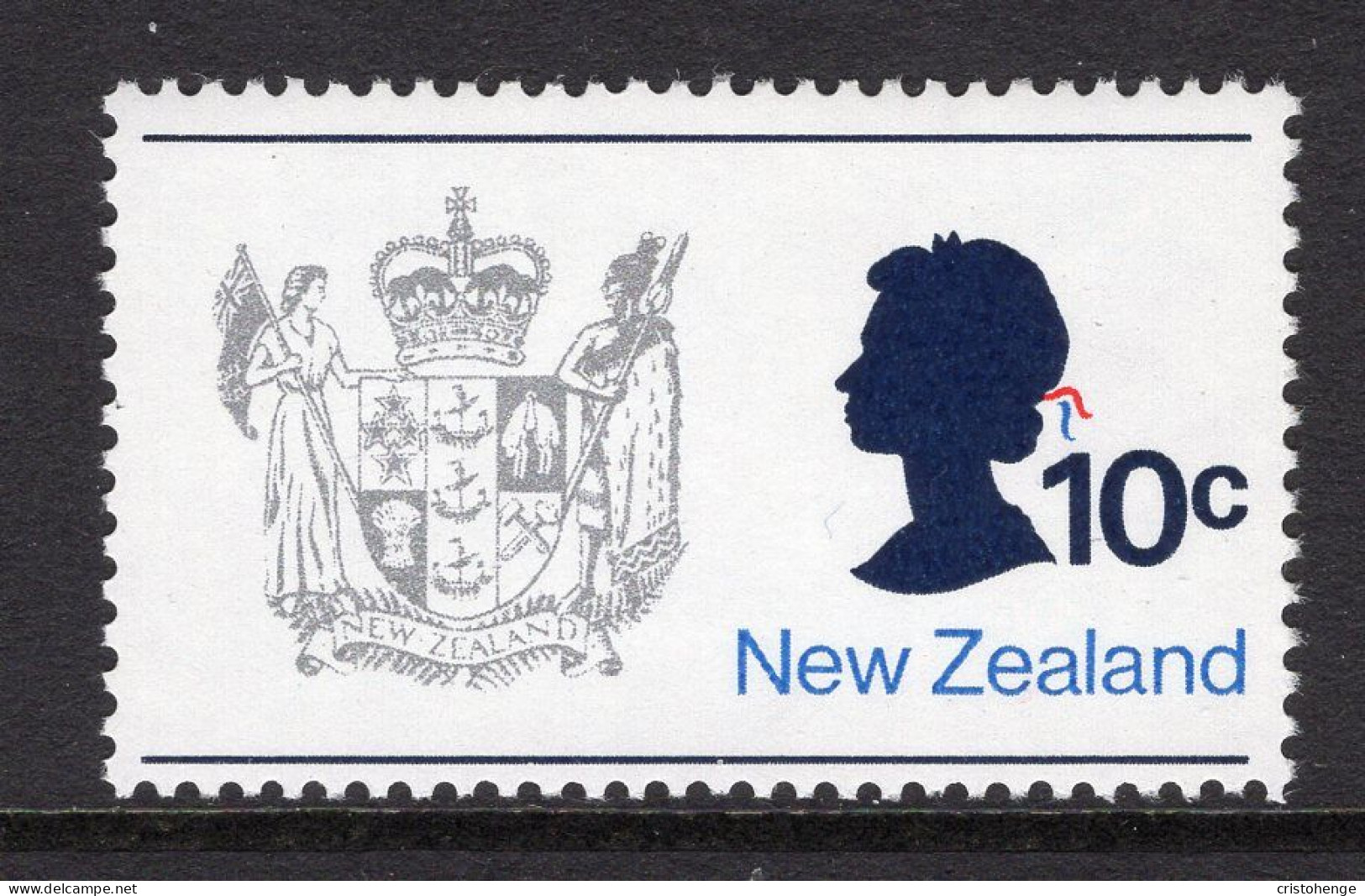 New Zealand 1973-76 Definitives - No Wmk. - 10c QEII & Arms MNH (SG 1016) - Neufs