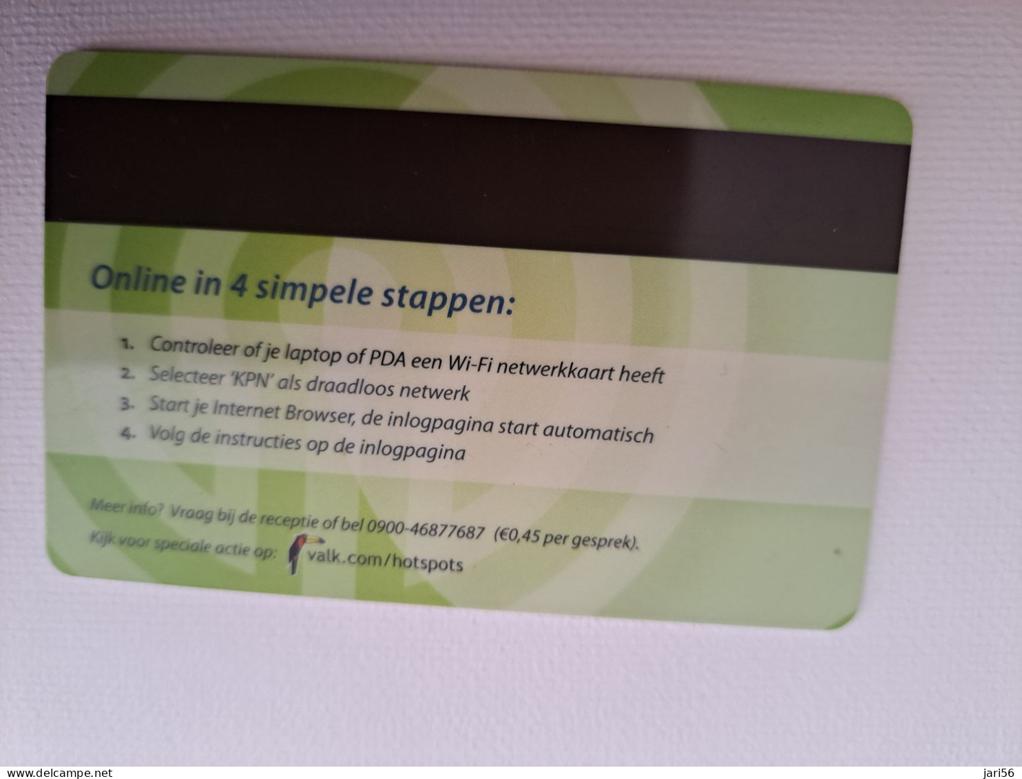 NETHERLANDS / MAGNETIC / KEY CARD / KPN / WIFI/  AN DER VALK .COM   ** 13539 ** - Private