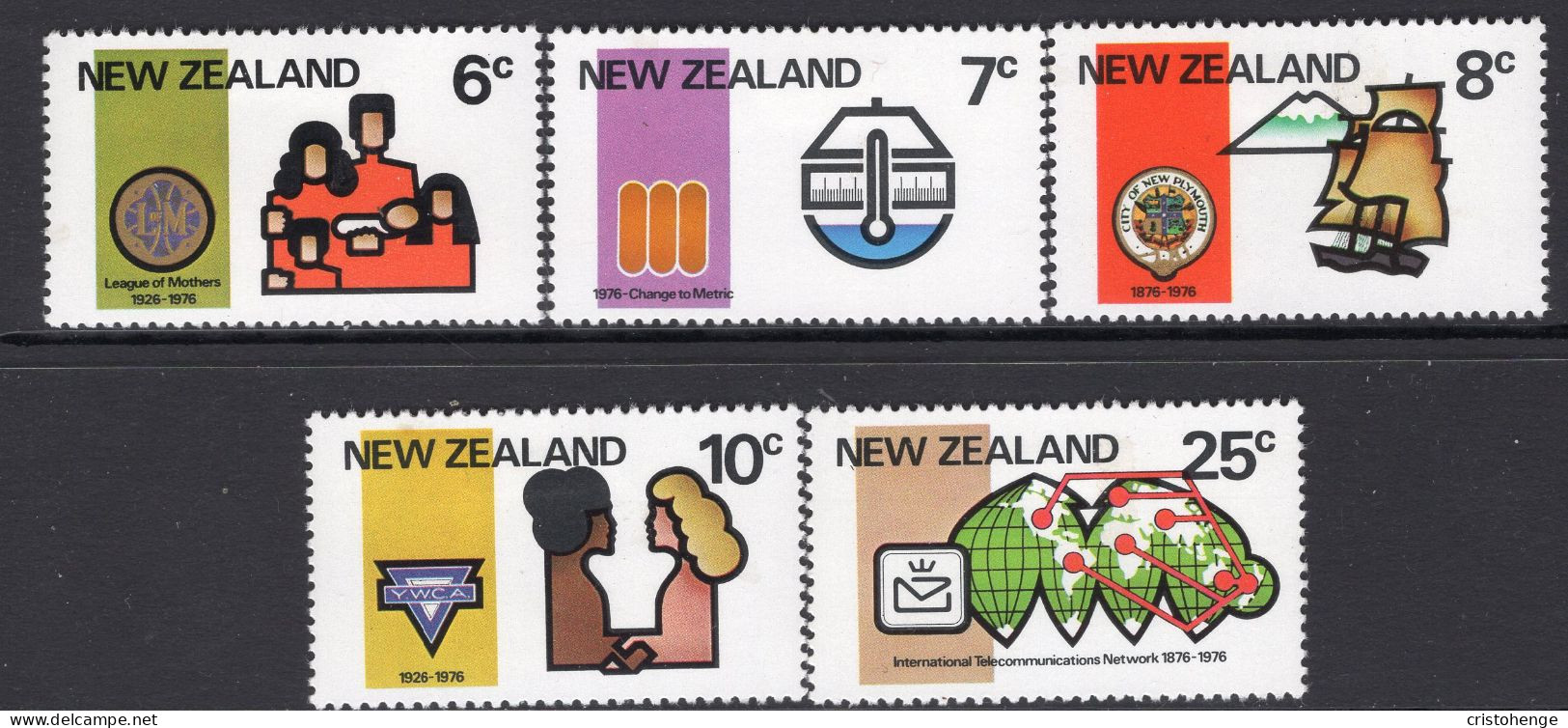 New Zealand 1976 Anniversaries And Metrication Set HM (SG 1110-1114) - Neufs