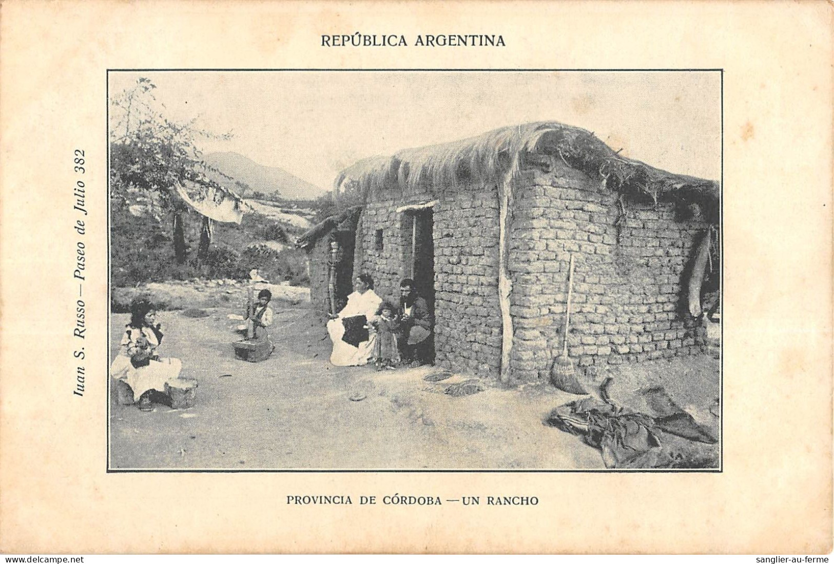 CPA ARGENTINE PROVINCIA DE CORDOBA UN RANCHO / Cliché Rare - Argentinië