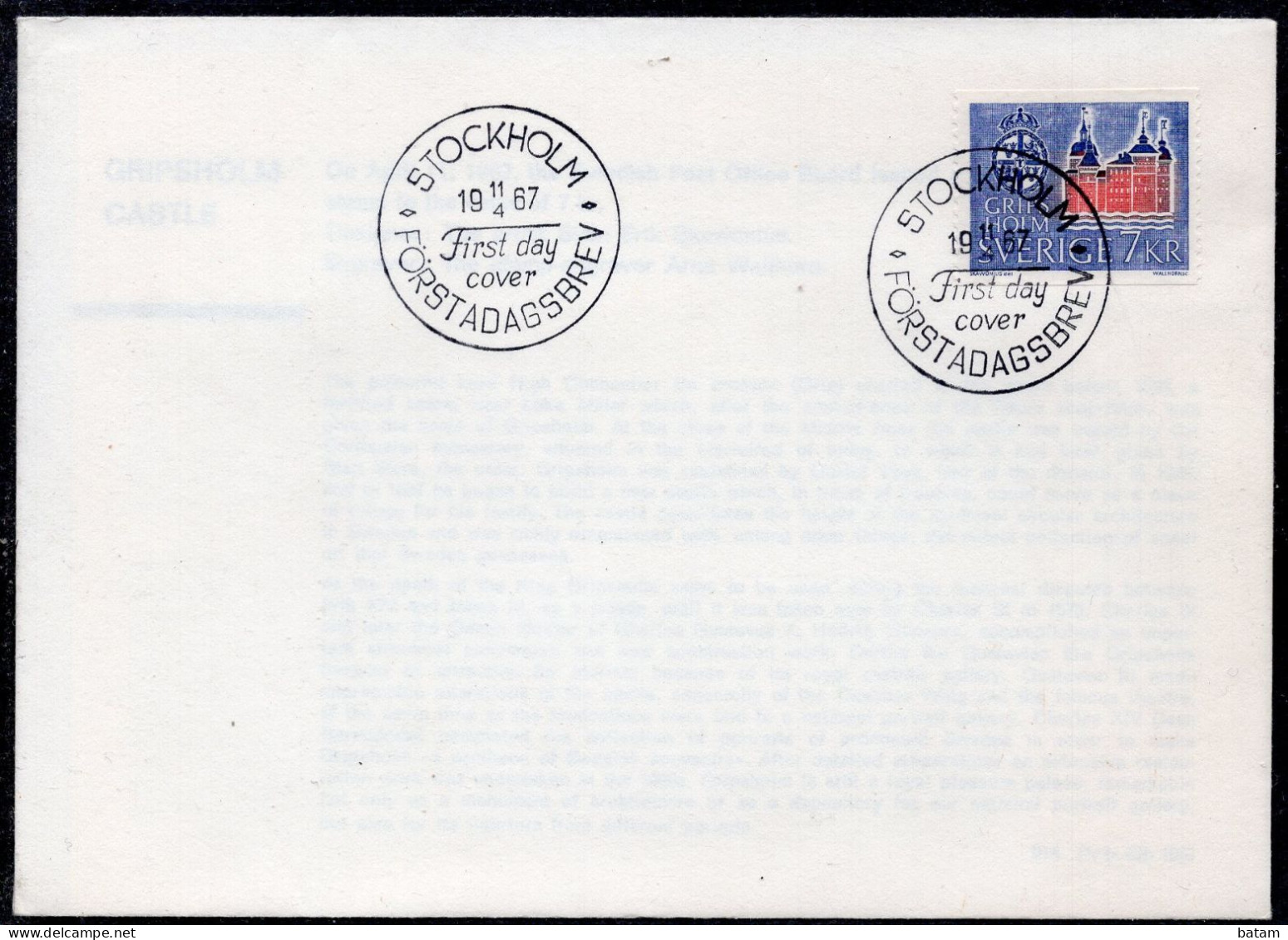 Sweden 1967 - Mountain Scenery And Uppsala Cathedral - Cover - Briefe U. Dokumente