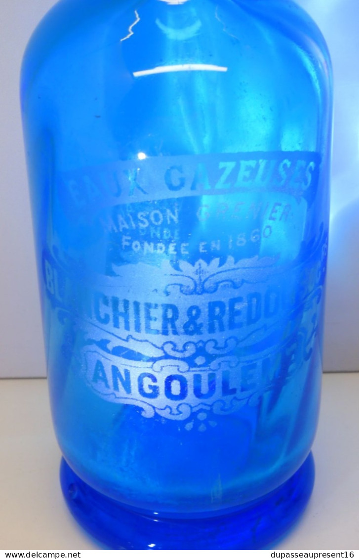 -ANCIEN CORPS de SIPHON BLEU PUB BLANCHIER & REDON Maison GRENIER ANGOULEME    E