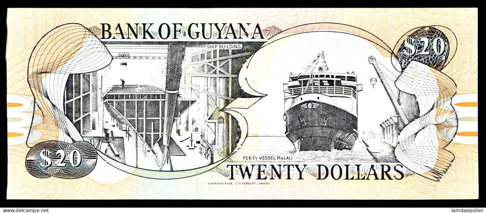 A9  GUYANA    BILLETS DU MONDE    BANKNOTES  20 DOLLARS 1996 - Guyana