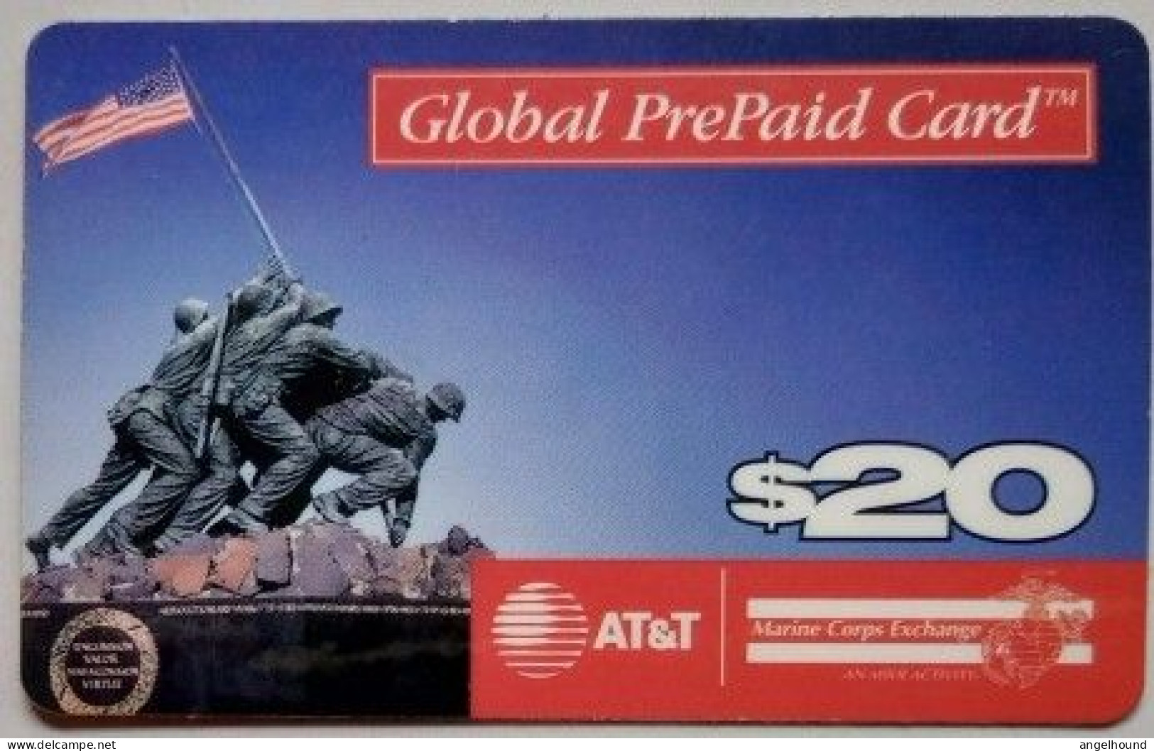 USA AT&T  $20 Global Prepaid Card - American Soldier " - AT&T