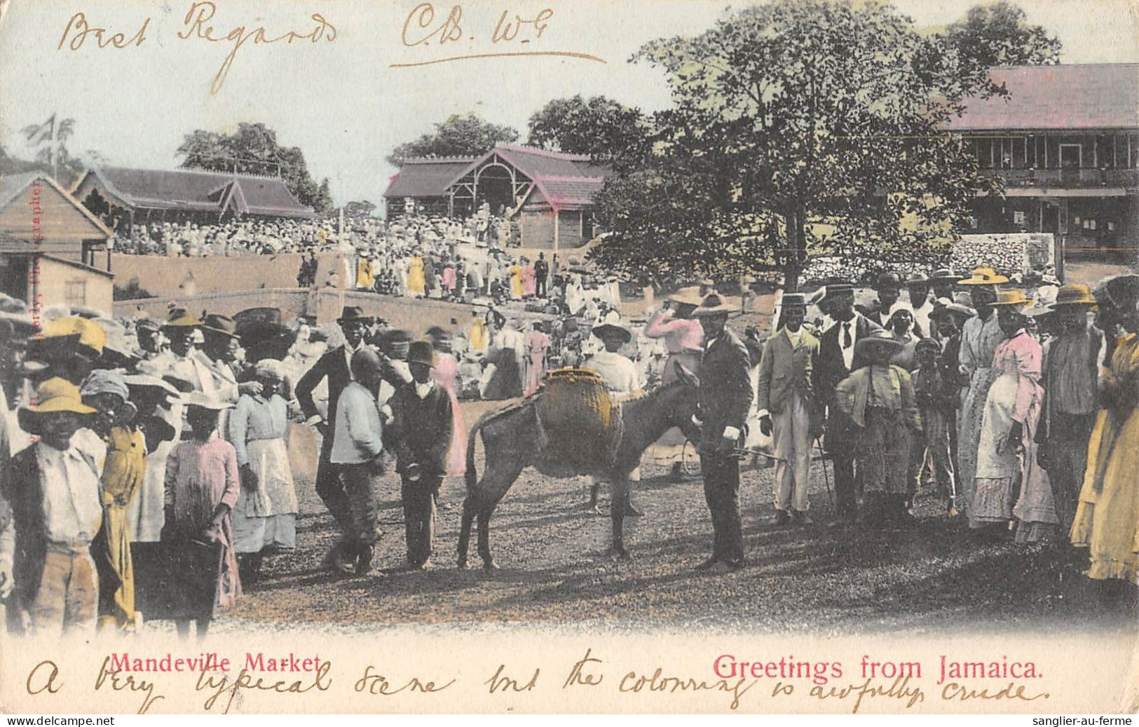 CPA ANTILLES JAMAIQUE MANDEVILLE MARKET GREETINGS FROM JAMAICA - Jamaica