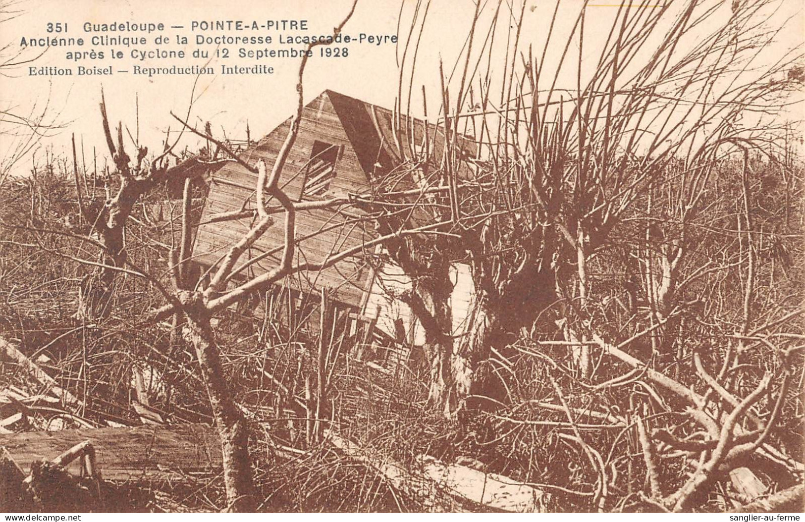 CPA GUADELOUPE POINTE A PITRE ANCIENNE CLINIQUE DE LA DOCTORESSE LACASCADE PEYRE APRES LE CYCLONE - Pointe A Pitre