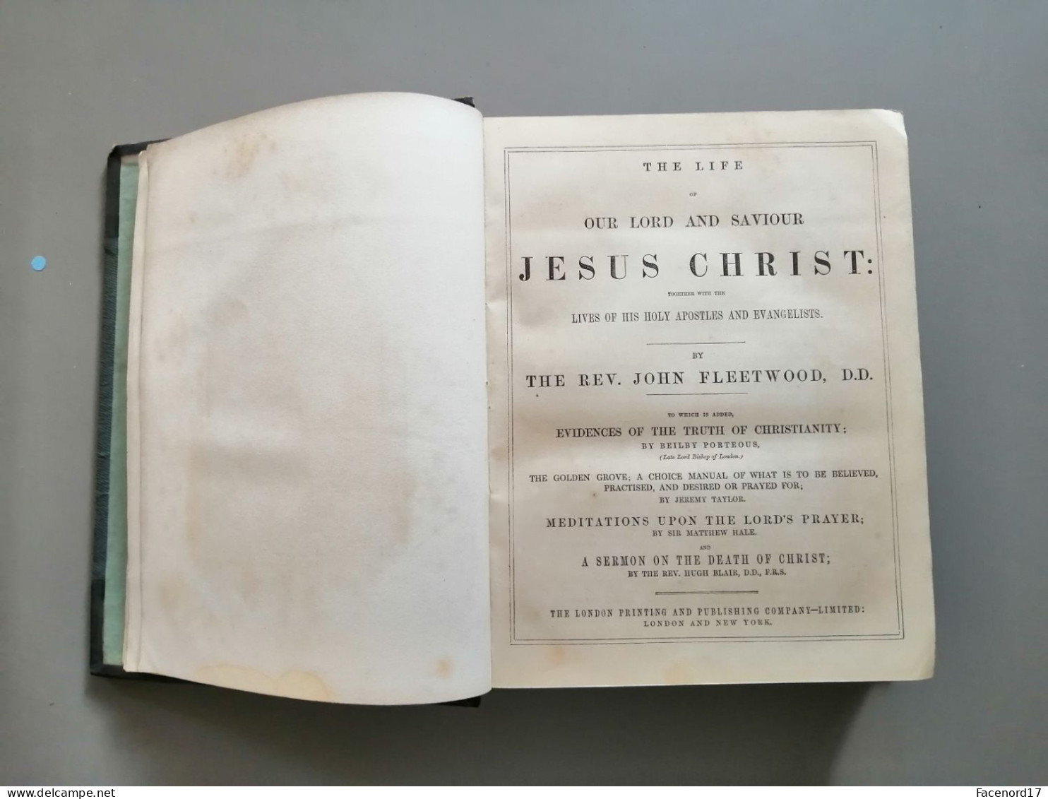 The life of our lord and saviour Jésus Christ by John Fleetwood  the London printing and publishing company-limited